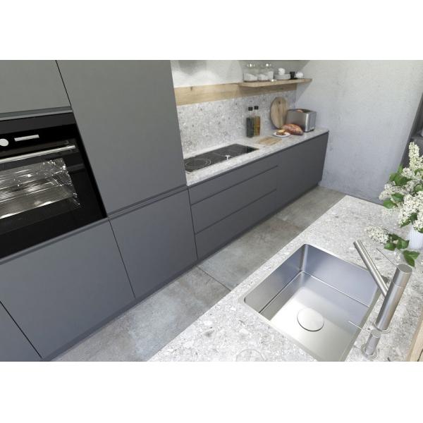 HPDL Kitchen Cupboard Aluminium Fabrication Kitchen Cabinets Contemporary Walnut Wood