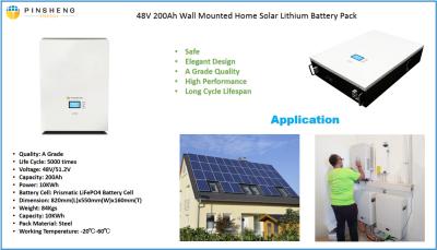Off Grid Hybrid Inverter Solar ESS Home LiFePO4 Lithium Battery 48V 200Ah 10KWh