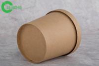 Tasses épaisses à mur unique de soupe à papier d'emballage, carton Brown tasses de papier de 8 onces avec des couvercles