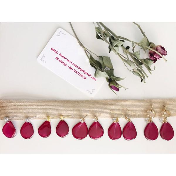 2018 Nami Studio Newest Creative Handmade Heart Dry Flower Stud Earrings