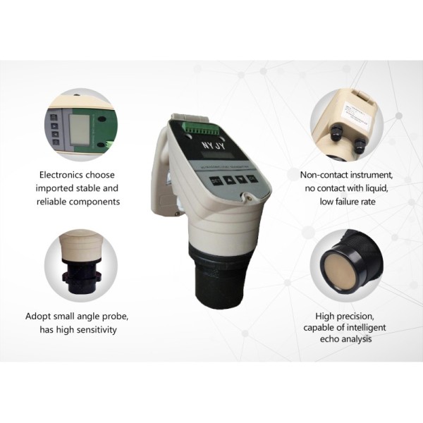 20m 40m Thread Ultrasonic Level Meter For Liquid Level Measurement