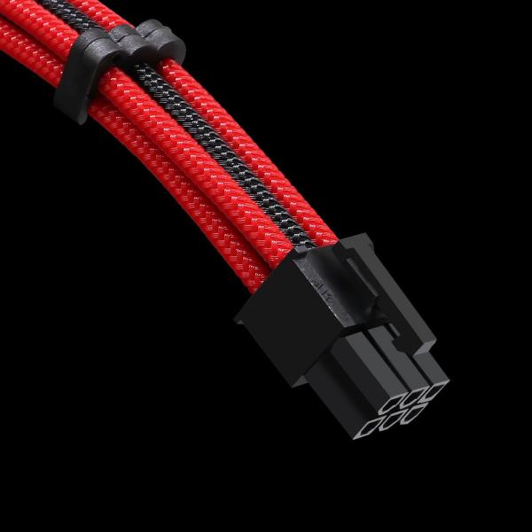 Green Sleeved Cables PSU Extension Cable Kit with 30CM Sleeved 24-PIN 8-PIN 6-PIN 4+4-PIN for ATX Power Supply