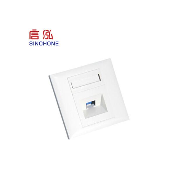 Indoor Mini Fiber Optic Termination Box , FTTH Drop Cable Fiber Optic Faceplate