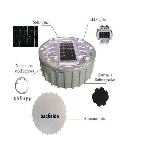 1.2V 1200MAH Solar LED Road Studs Waterproof IP68 Anti UV PC