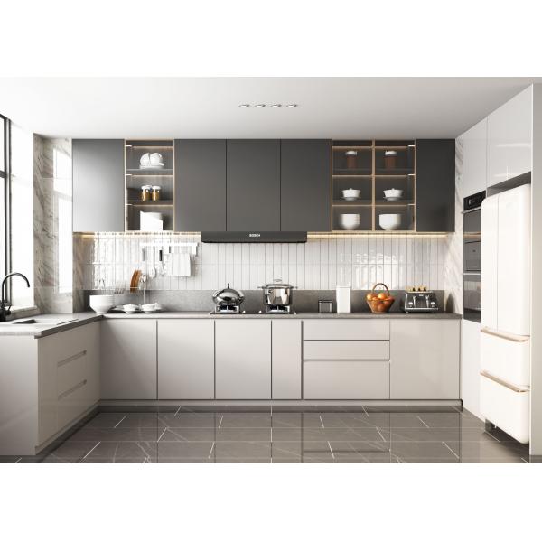 Self Assemble Storage Modern Kitchen Cabinet  Lacquer MDF Latest Style Kitchen Cabinets