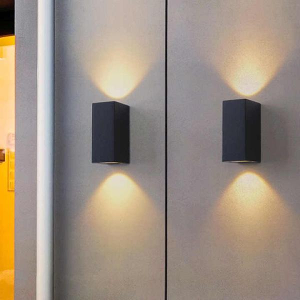 Rectangle Modern LED Wall Lamp Dimmable LED Wall Sconce Light 12W Waterproof IP65