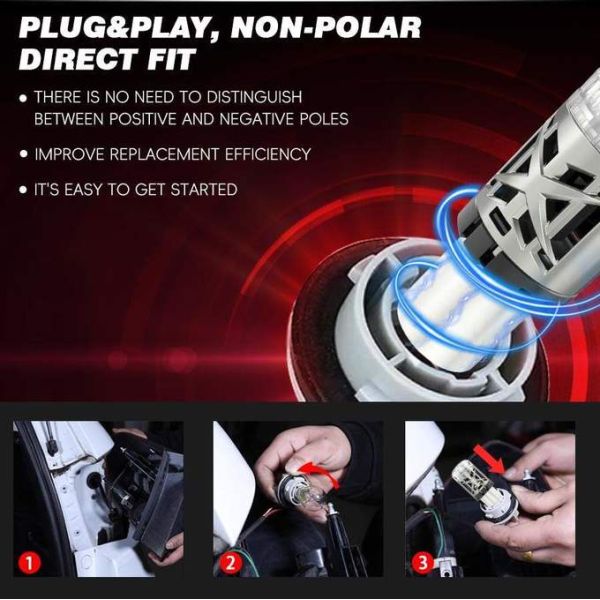 Newest Innovative 3157 LED Car Light Bulbs 3156 BA15S 1600LM 12V 24V for Car Brake Stop Signal Reverse With 7035 Chip
