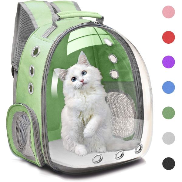 Bubble Carrying Bag for Small Medium dogs Cats, Space Capsule Pet Hiking backpack, Airline Approved Travel carrier - Grey