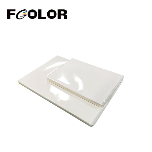 FCOLOR Double Glossy Matte Instant Peel A4 A3 A3+ 13*19 Heat Transfer Printing Pet DTF Film Sheet for T-shirt