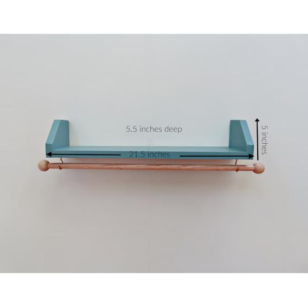 As Your Request Blue Nursery Shelf with Clothes Hanger Organize Your Child's Clothing