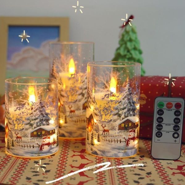 Remote Control Flameless LED Candles with Timer Function and Acrylic Plastic Shell for Safe Holiday Decor