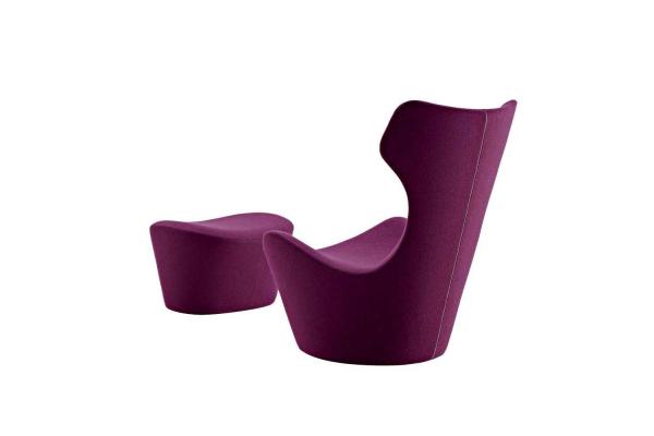 PU Leather Fiberglass Lounge Chair With Batholith High Back Single Seat