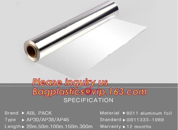 Eco Friendly Household 11micron Hamburger Wrapping Aluminium Foil Roll For Food Packaging Wrapping Foils, Embossed Alumi