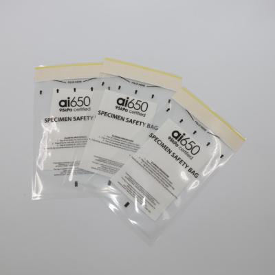 Custom Liquid Specimen Bag With Self Adhesive Mouth