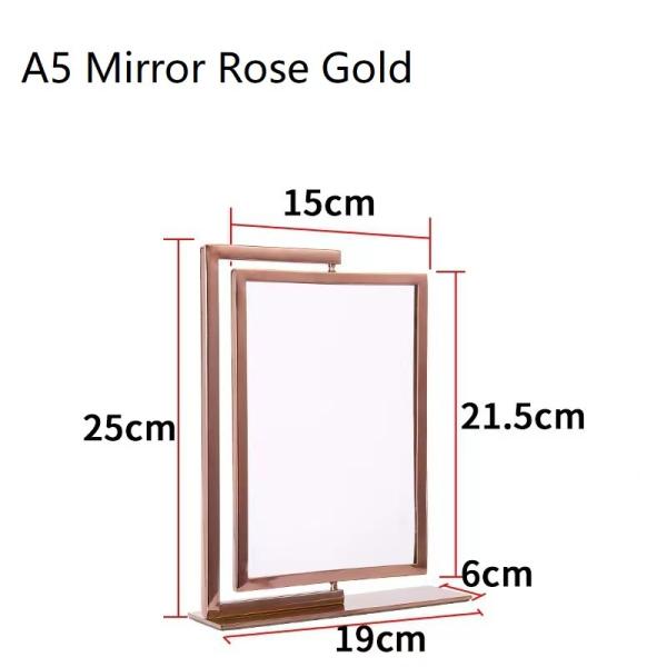 25CM A5 Metal Retail Display Racks 0.8KG Vertical Sign Holder Tabletop Signage
