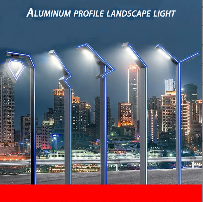 Solar Yard Lights Outdoor Landscape LED Garden Light Waterproof Aluminium Profile Material