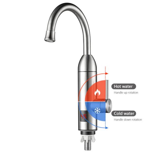 Hot Water UK Plug Instant Electric Heating Faucet With 220V 3300W Power For Kitchen