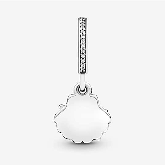 Sterling Silver High Polished Seashell Necklace Pendant with 18 Box Chain