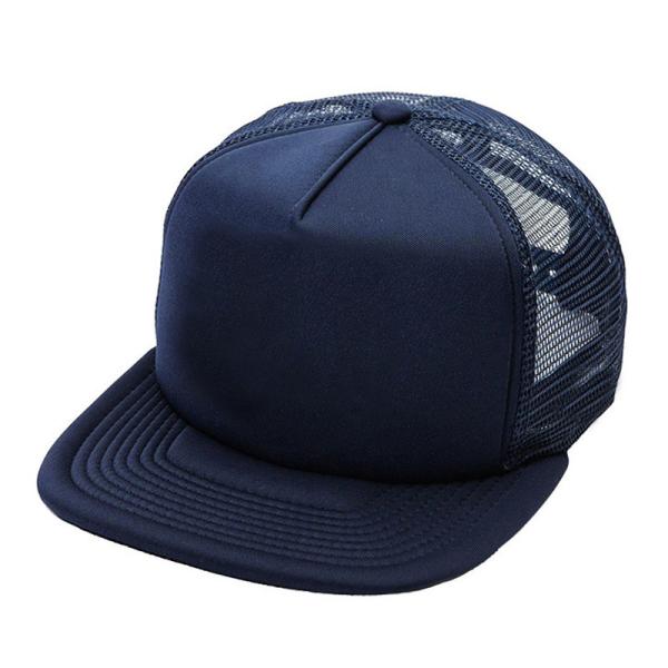 100% Polyester Foam 5 Panel Flat Bill Trucker Cap Plain hip hop style OEM ODM Factory