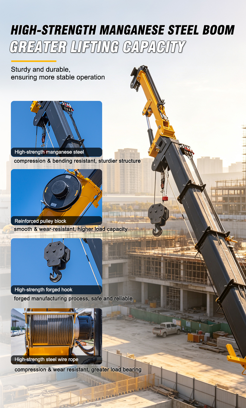 HTSC8.0 Crawler Spider Crane with 360° Continuous Rotation 21m Maximum Lift