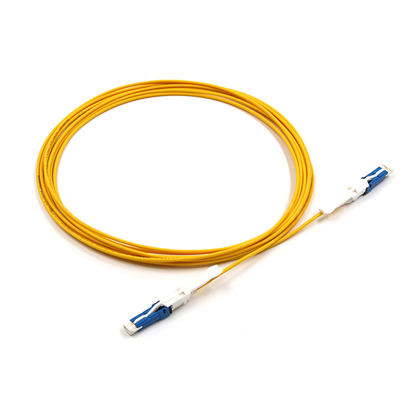 CS UPC To CS UPC Fiber Optic Patch Cable Duplex Single Mode OS2 OFNR 2.0mm Yellow