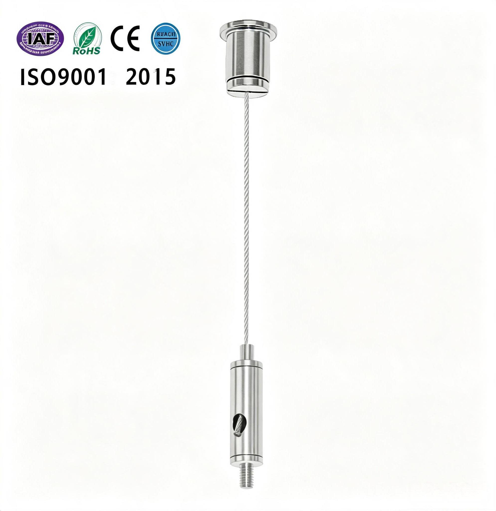 External Thread Wire Rope Linear Light Suspension Kits For Pendant Lights
