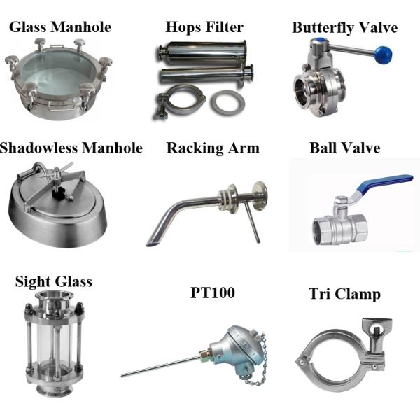 Sanitary 100L Conical Beer Fermenter Dimple Jacket Cooling For Pub / Hotel