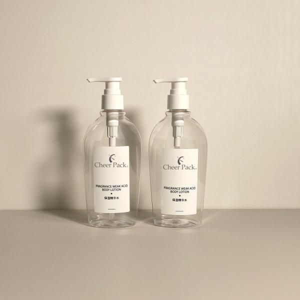 Luxury PET Plastic 300ml Pump Bottles White Transparent Black For Shampoo Conditioner Lotion Facial Cleanser Packaging