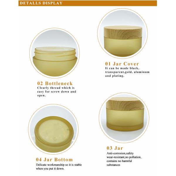 50g Pet ODM Cosmetic Cream Jar With Texture Cap