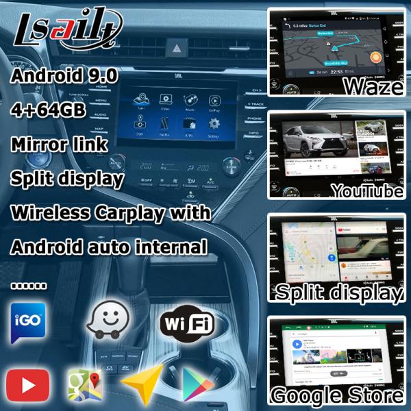 SGS интерфейса Carplay андроида процессора PX6 для автомобиля андроида Toyoat Camry V70 2018 carplay