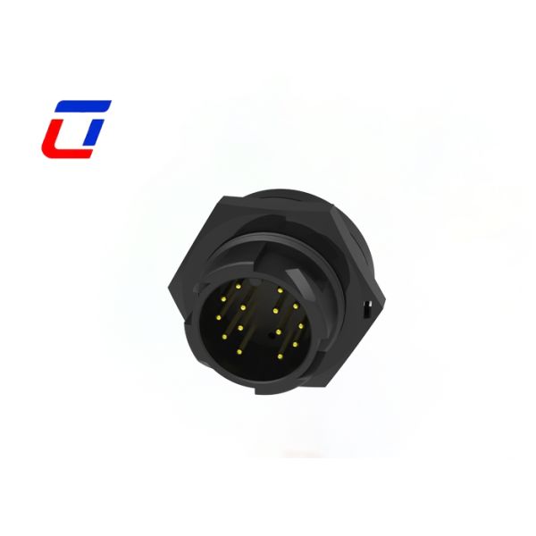 M19 Waterproof Bulkhead Connectors 14 Pin Wire To Board Power Connector 300V
