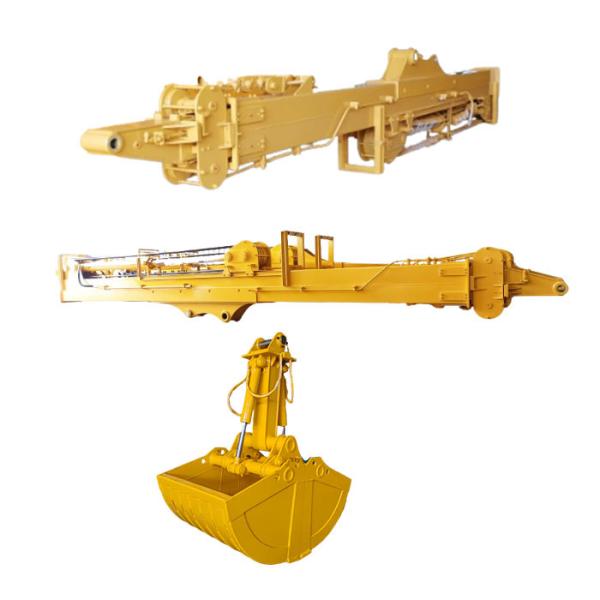 Telescopic Excavator With Clamshell Bucket With Teeth For Grabbing