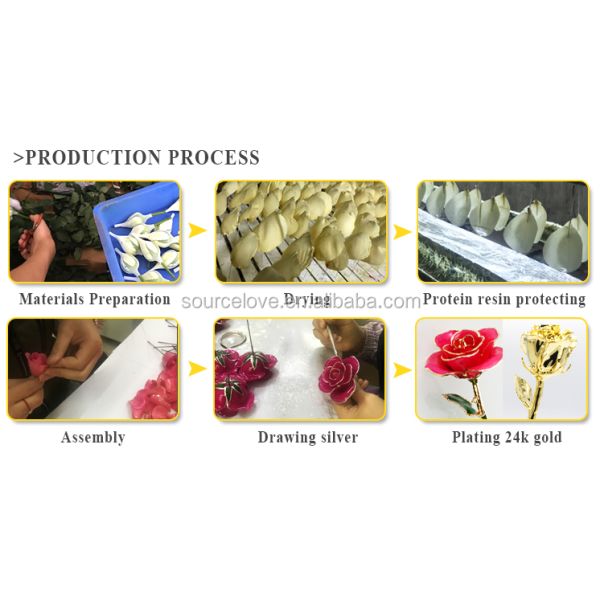 Platinum Dipped Rose With High Quality Gift Box Forever Gold Rose for Mother's Day Gift and Christmas Gift