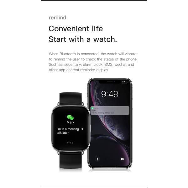 Браслет большого экрана Smartwatch IP67 180mAh экрана касания шкалы умный