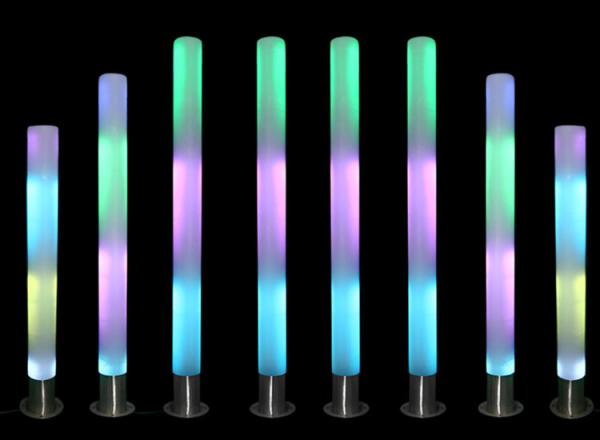 LED luminous column 1.5m / 1.8m / 2m height colorful interactive touch light emitting column park landscape