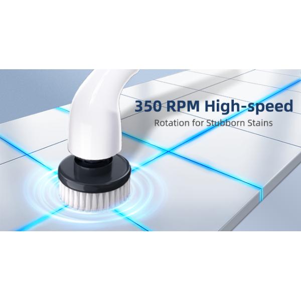9 Replaceable Brush Heads Electric Spin Scrubber with Adjustable Detachable Handle