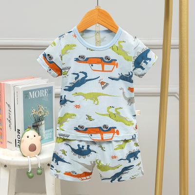 120cm Height 64cm Bust Summer Pyjama Sets / Dinosaur Matching Pajamas Comfortable