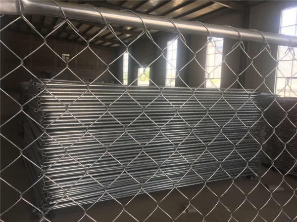 chain link temporary construction fence panels 6FT X 10F Mesh 2 3/8  x 2 3/8 ( 60mm x 60mm ) x 12 gauge wire