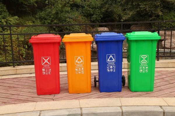 100LEnvironmental Sanitation Waste Bin Thickened Flip Trash Can with Wheels Garbage Sorting Trash Bin Manufacturer