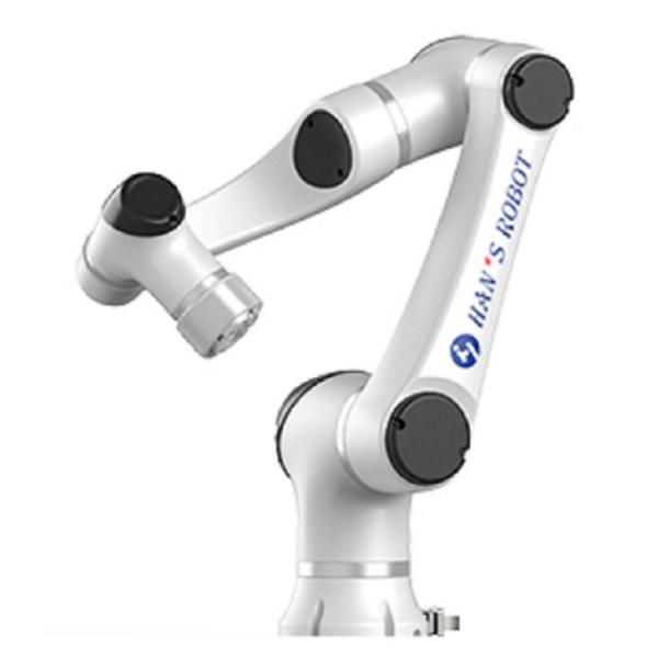 Collaborative robot arm with 6 axis Hans E5 and use for welding and grinding of mig welding robot