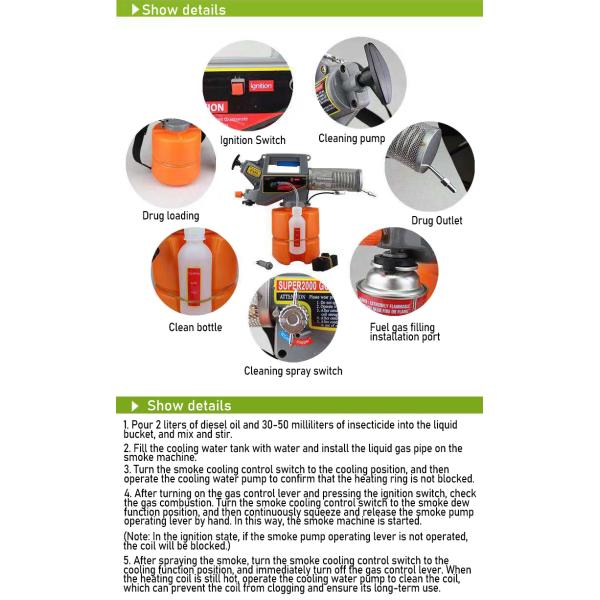 Super 2000 HYT-2 Household Thermal Fogger Mini Smoke killing gasoline fogging Machine To Europe And US