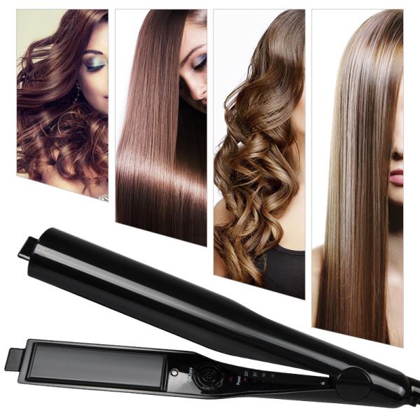 110-240V Anion Hair Straightener Curling Iron 2 In 1 2.5m 360 Degree Swivel