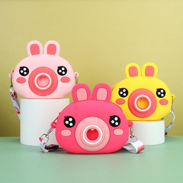 Rabbit Camera Silicone Mini Coin Purse Shoulder Bag Cartoon Kids Purse For Children'S Handbags Shoulder Bag For Toddler