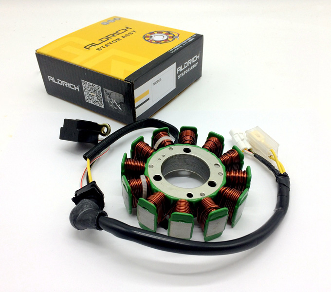 Motorcycle Magneto Stator Coil Copper 12-Pole for Bajaj Pulsar 200NS Generator Assy