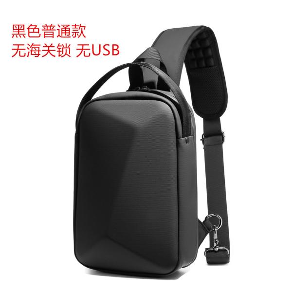 NEW MEN'S CHEST BAG LARGE CAPACITY SHOULDER BAG CROSSBODY BAG MALE LEISURE OFFICE IPAD COMPUTER CHEST BAG HARD SHELL