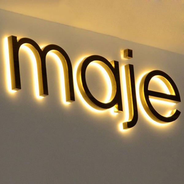 3D Lobby Signage Logo Office Back Lit Word Electronic Sign Advertising Light Led Backlit Letter Sign Acrylic Luminous Signs Dec