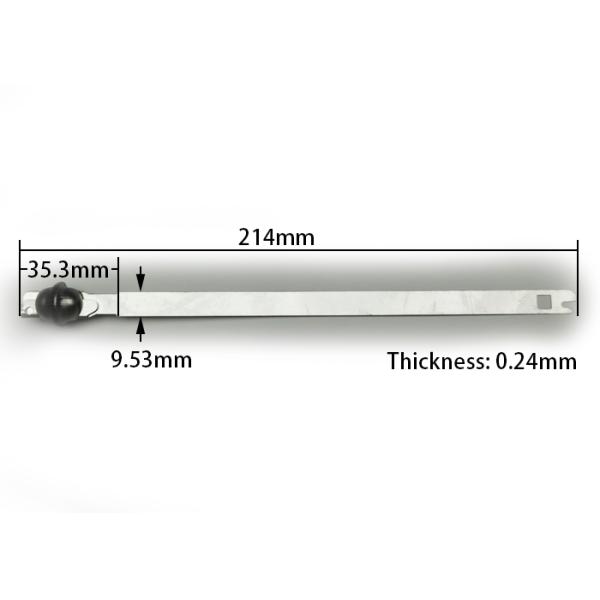US-MS03 Tin Plated Iron Metal Strap Seals With Fixed Length Locking Mechanism