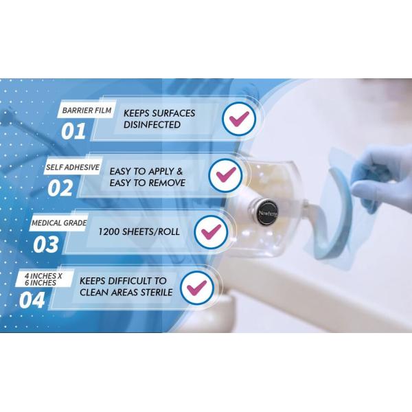 Зубоврачебная клейкая лента поверхностного барьера покрывает ленту татуировки с коробкой распределителя