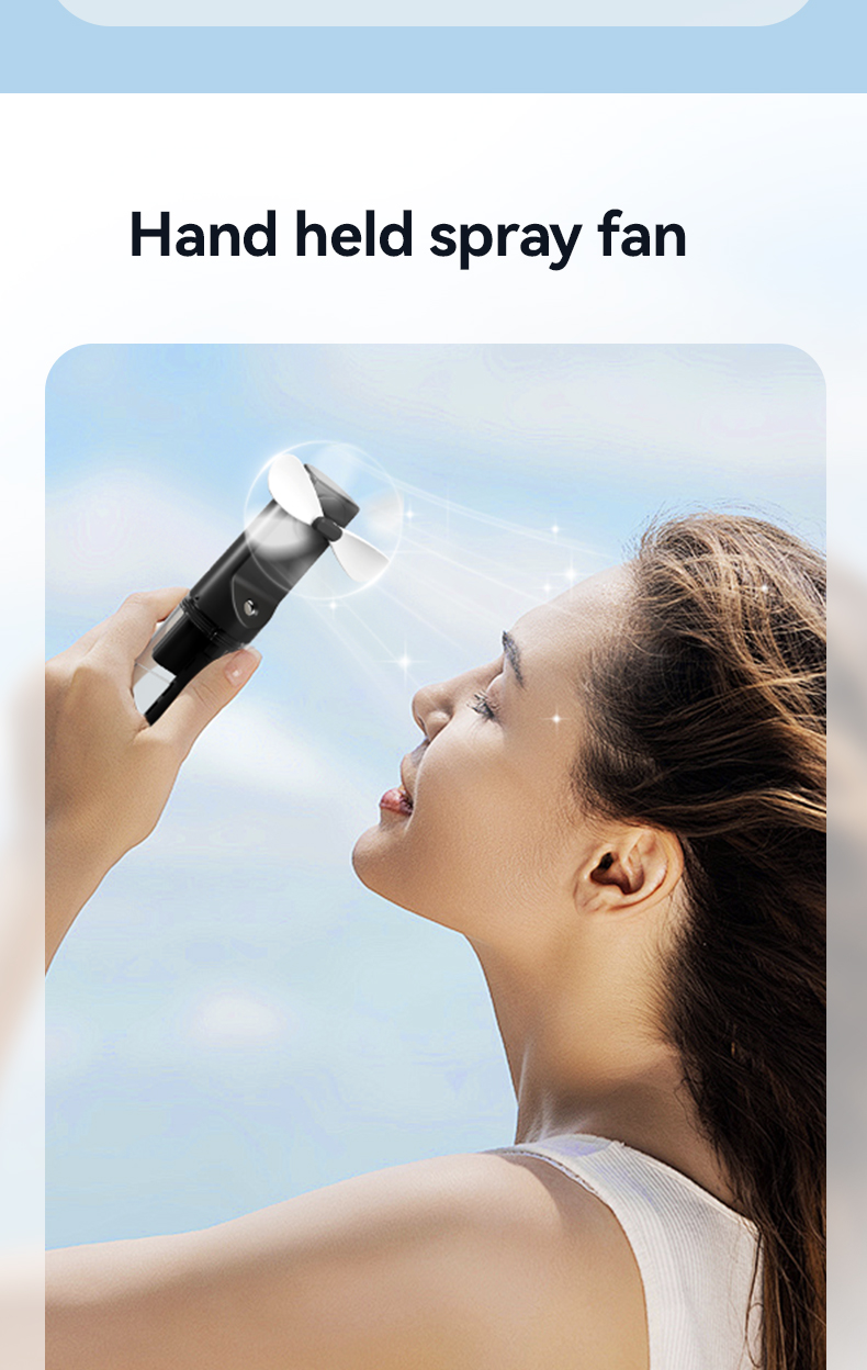 New Fans Hot Summer Handheld Spray Mini Cooling Foldable Fan USB Rechargeable Portable Folding Mist Fan With Water Portable