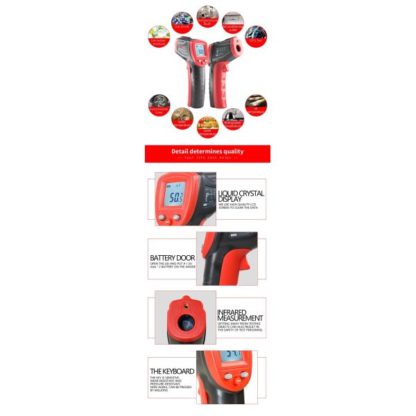 WT320 Industrial Infrared Thermometer with 12:1 Distance Spot Ratio